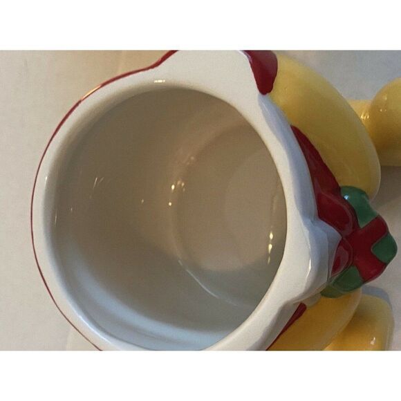 Disney's Winnie The Pooh 10” Ceramic Cookie Jar Santa Present Christmas Holiday - Picture 10 of 11